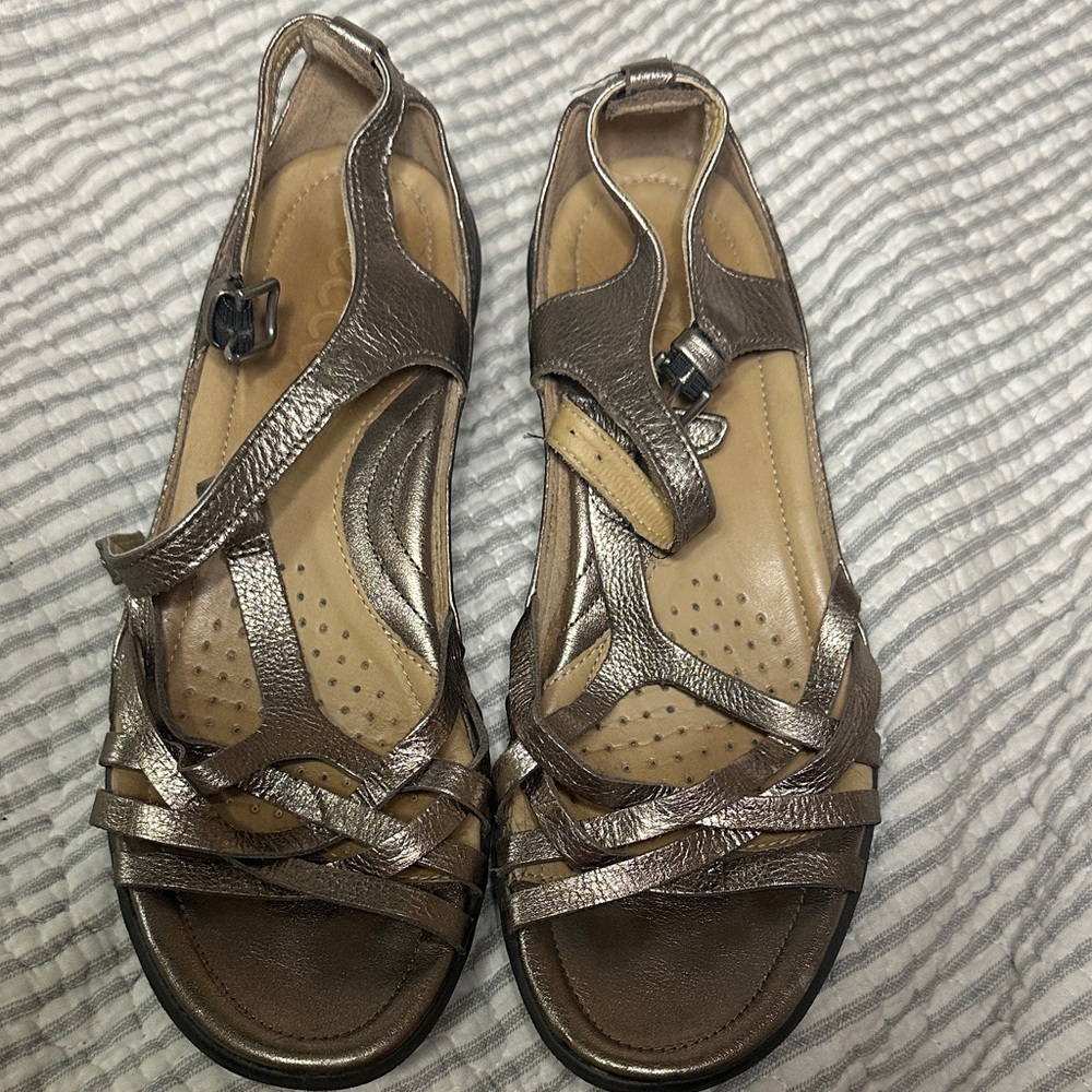 Women's Ecco metallic sandals